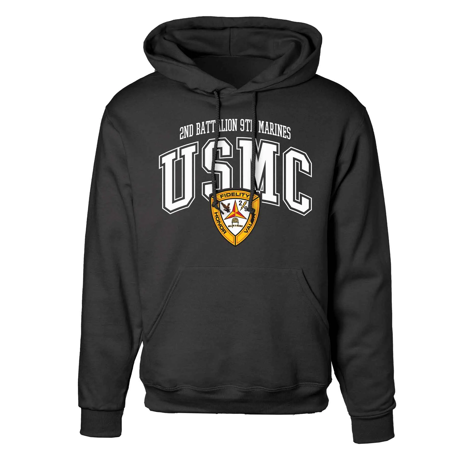 2nd Battalion 9th Marines Arched Hoodie