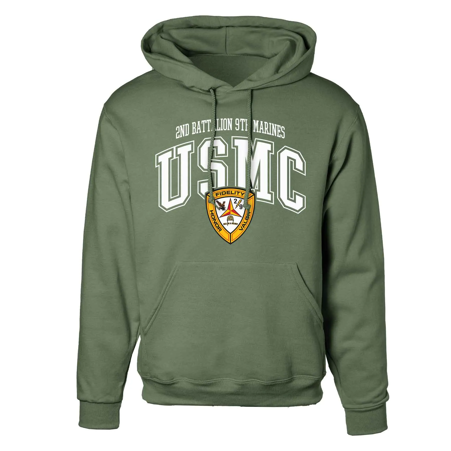 2nd Battalion 9th Marines Arched Hoodie