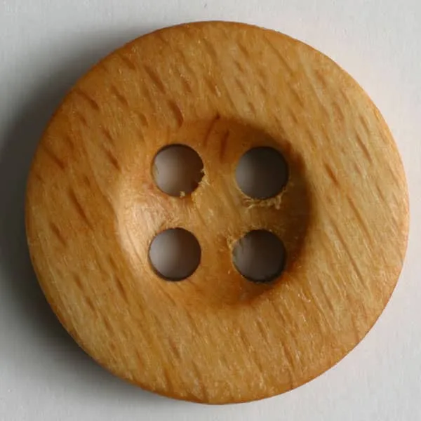 3/4 Wood 4 Hole Button