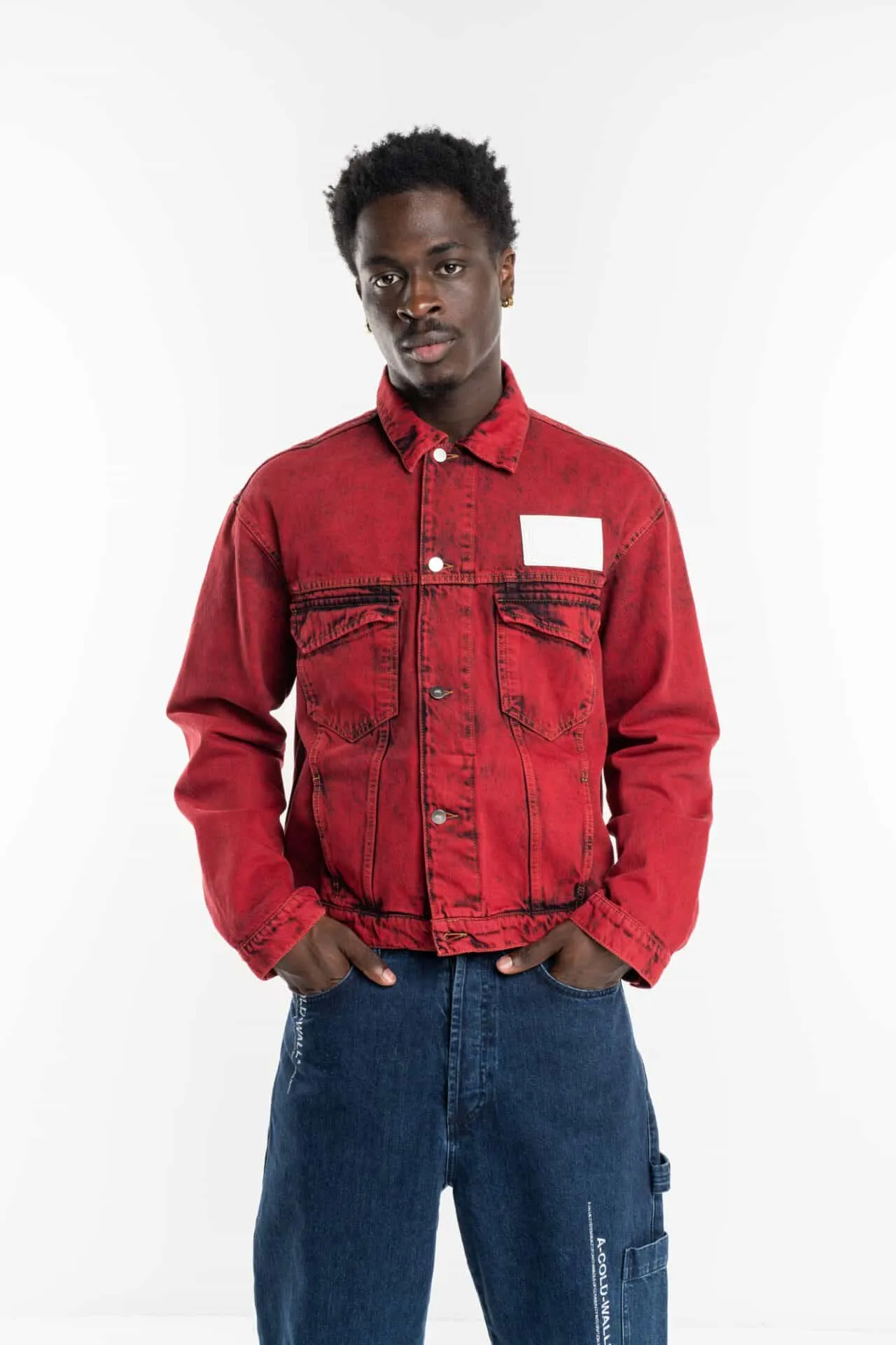 ACW Men’s Woven Strand Trucker Jacket Crimson ACWMH054