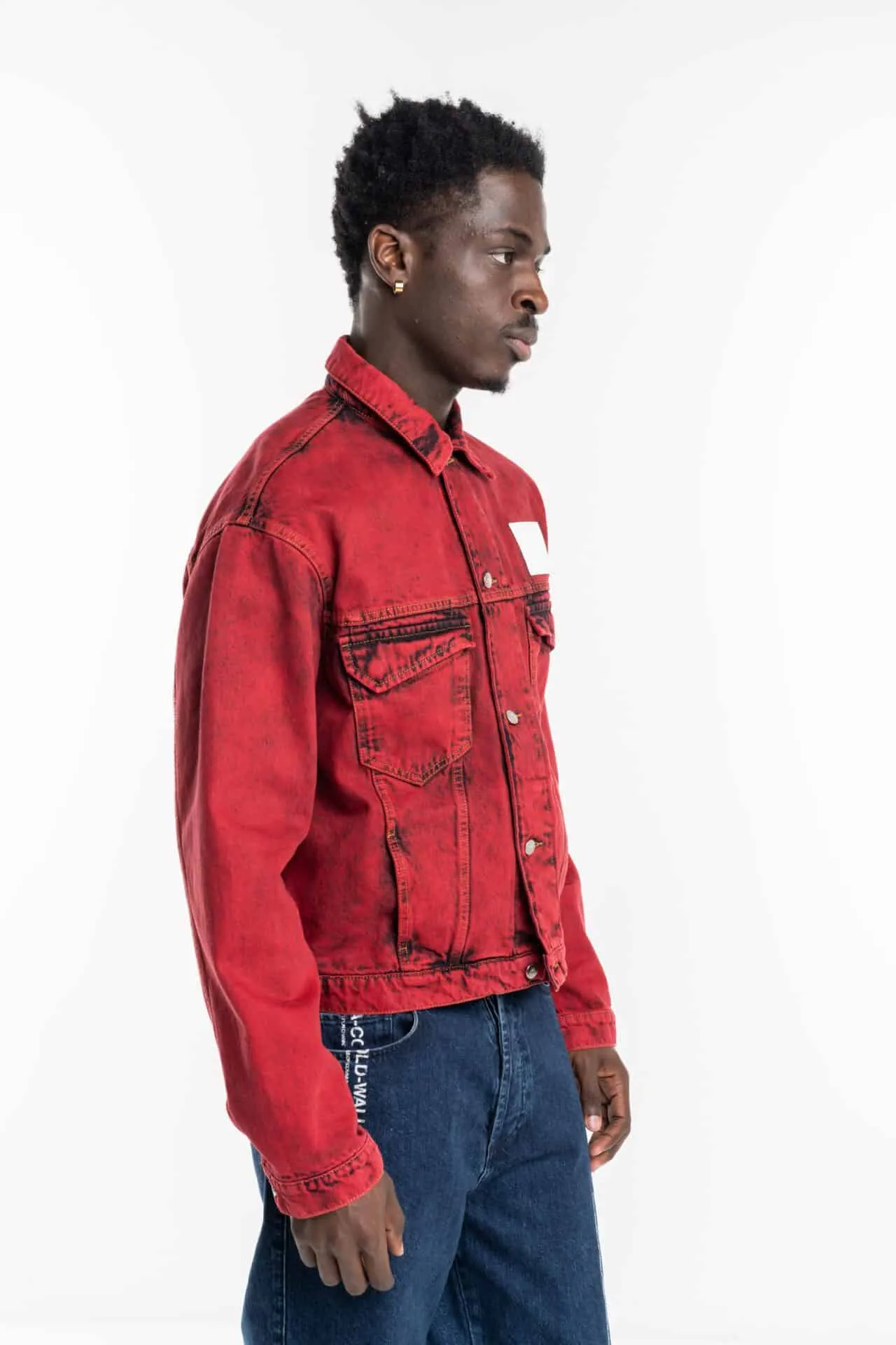 ACW Men’s Woven Strand Trucker Jacket Crimson ACWMH054