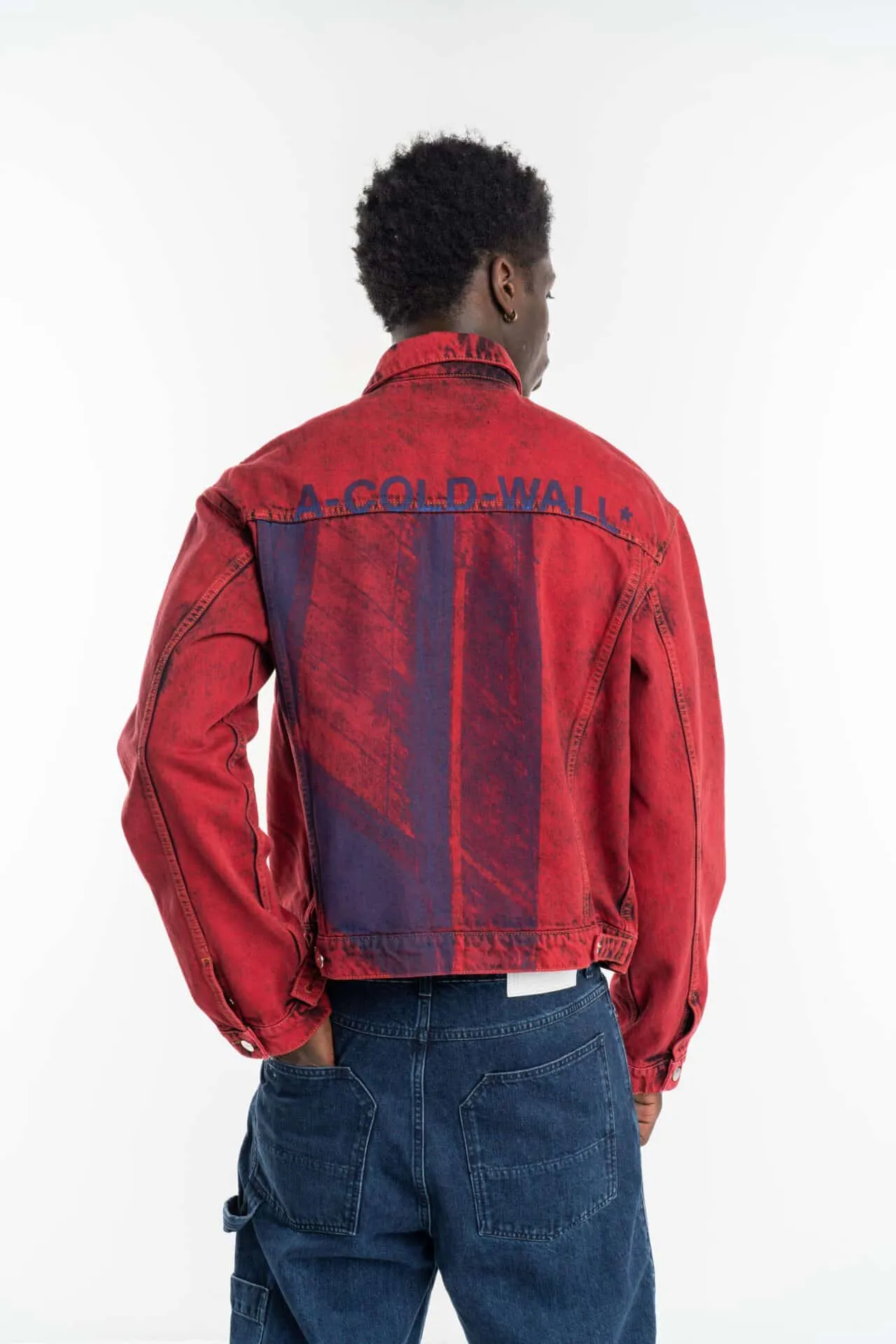 ACW Men’s Woven Strand Trucker Jacket Crimson ACWMH054