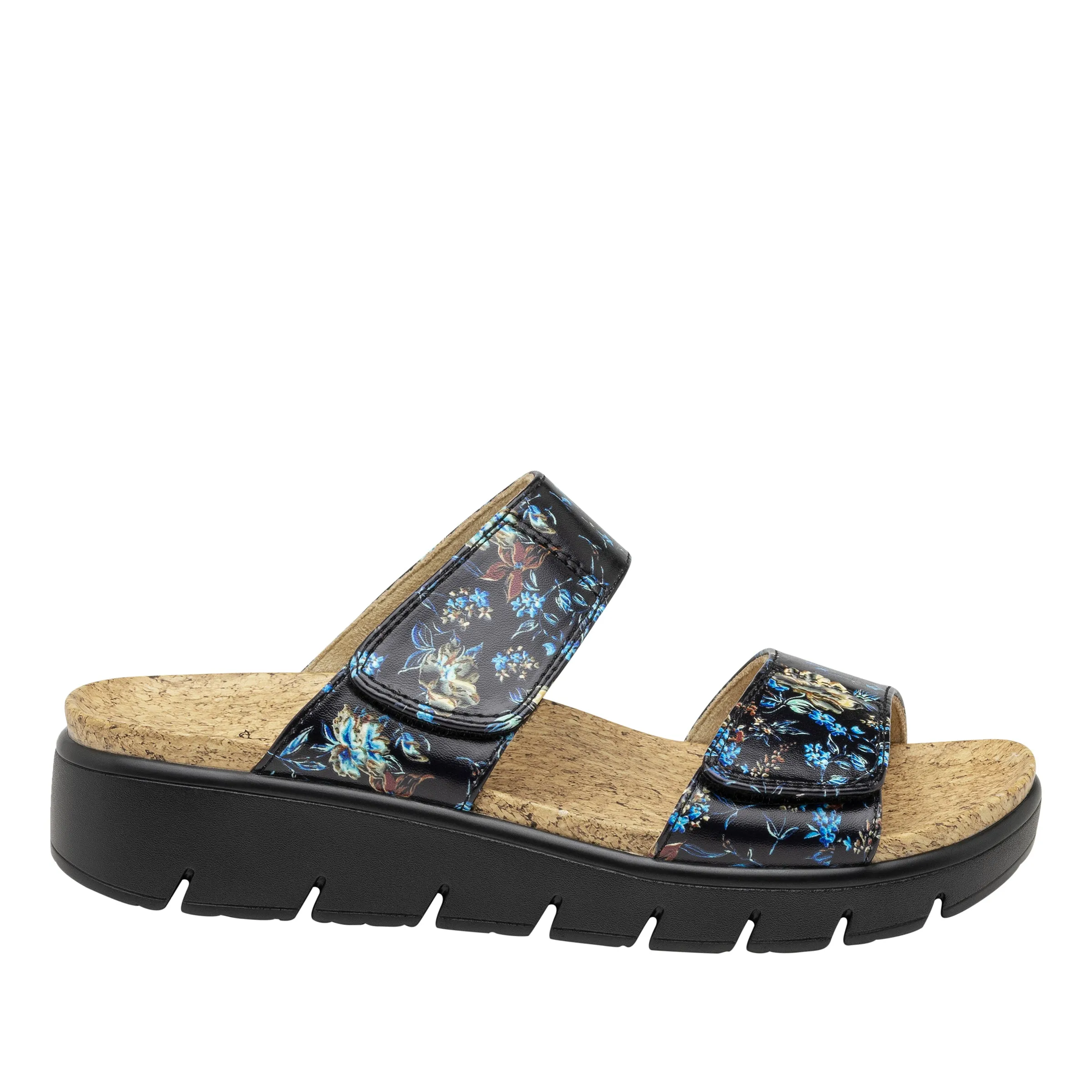 Alegria Womens Rubie Two Strap Slide Sandal- Passionate Print