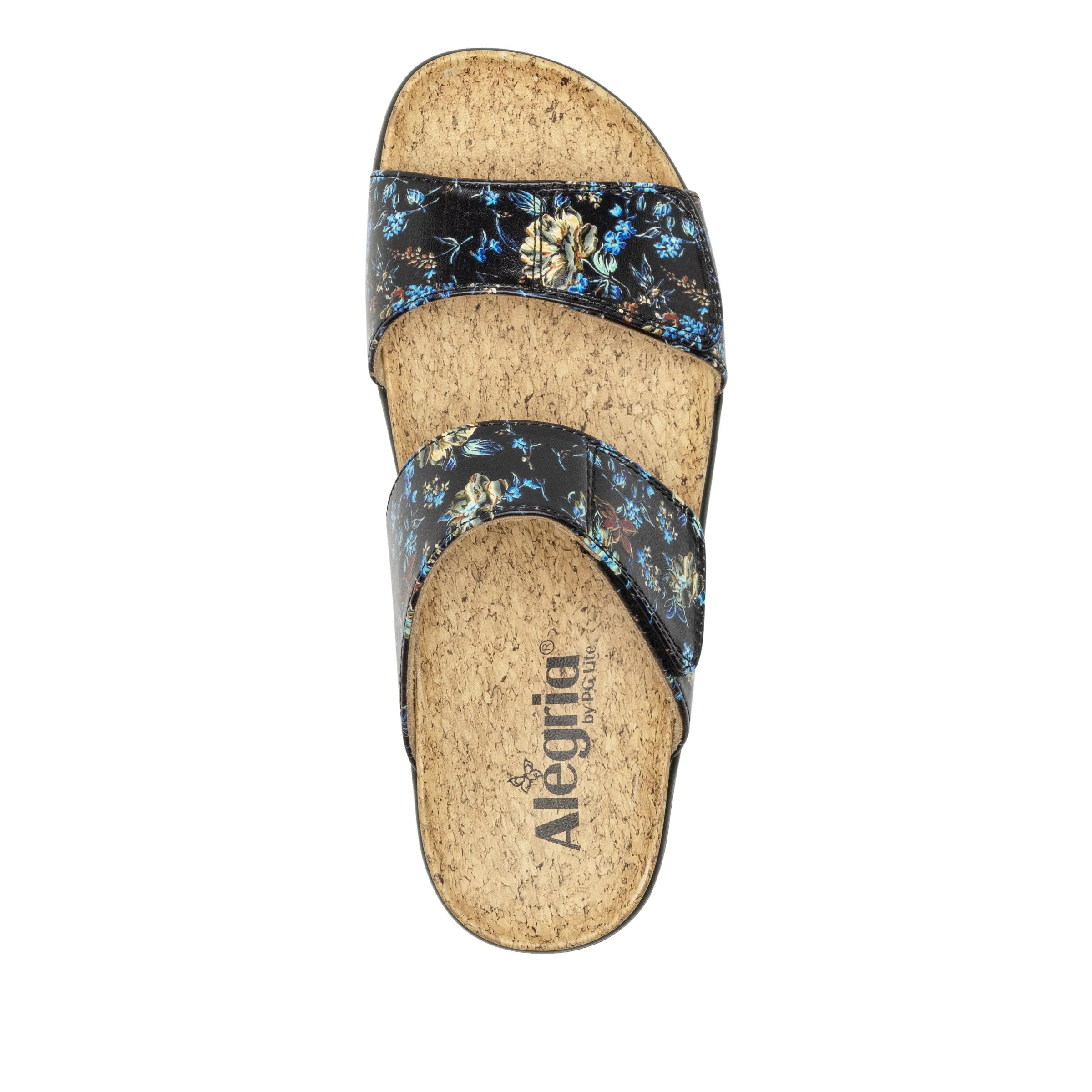 Alegria Womens Rubie Two Strap Slide Sandal- Passionate Print