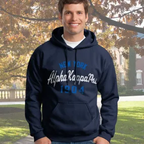 Alpha Kappa Psi State and Date Printed Hoody - Gildan 18500 - CAD