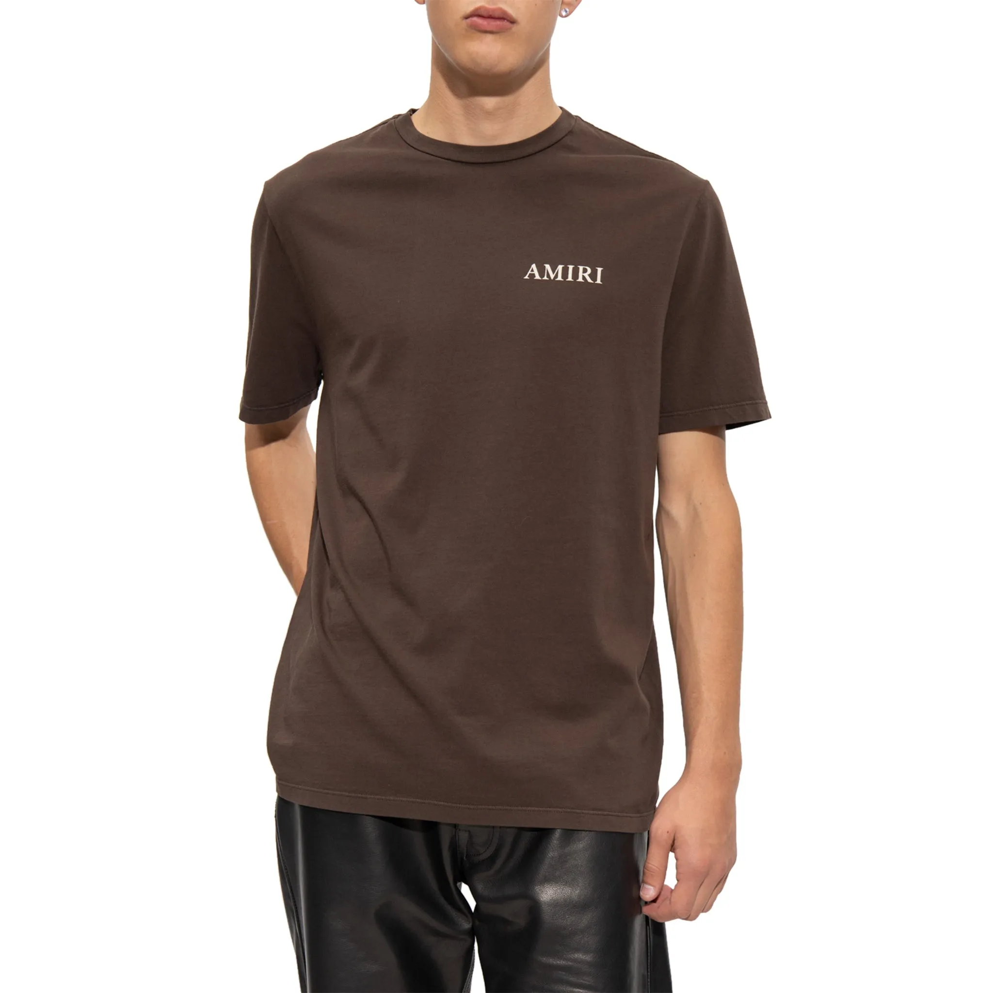 Amiri Puff Logo T Shirt Brown