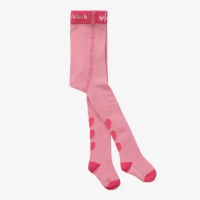 Baby Girls Pink Cotton Heart Tights