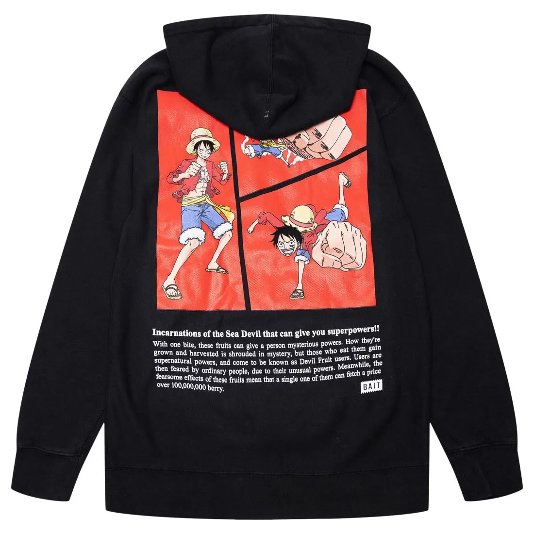 BAIT x One Piece Men Devil Fruit Luffy Hoody (black)