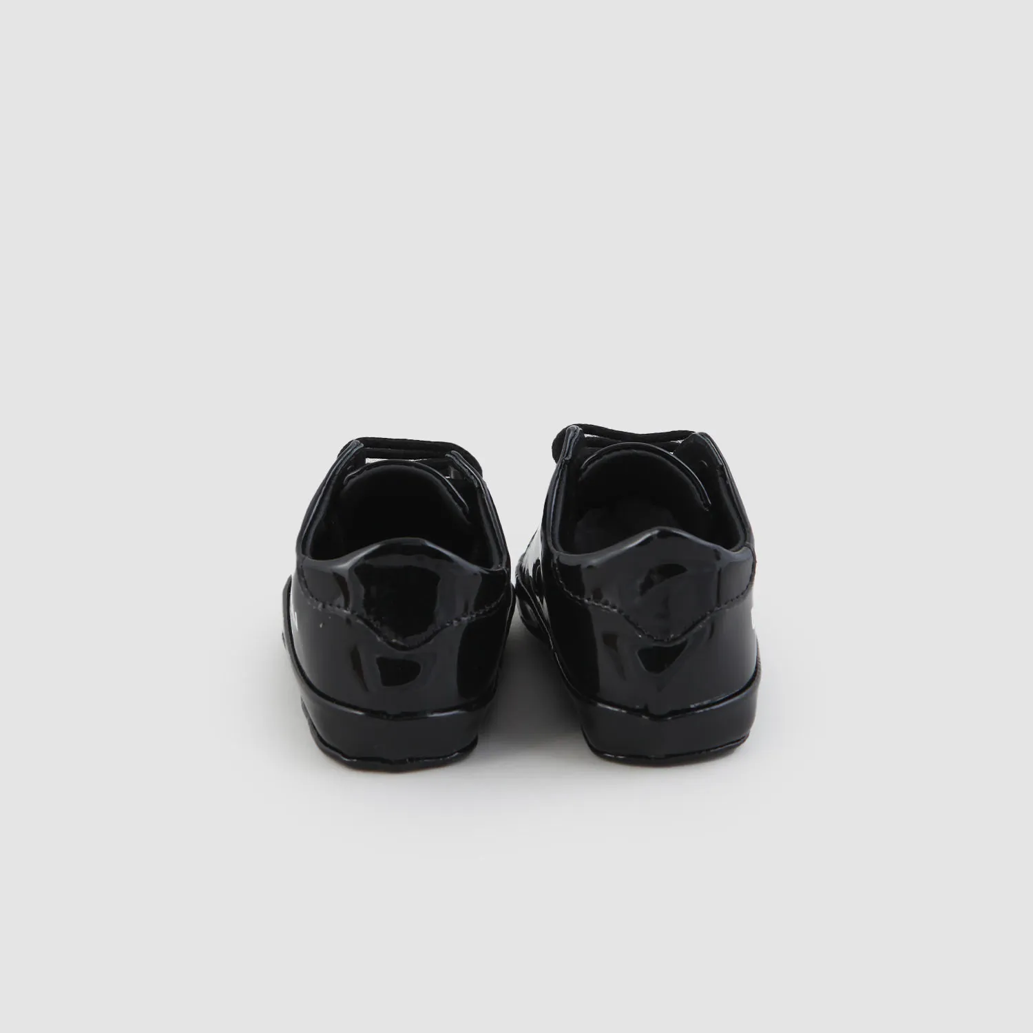 Balmain Sneaker In Black Leather Shiny For Newborn