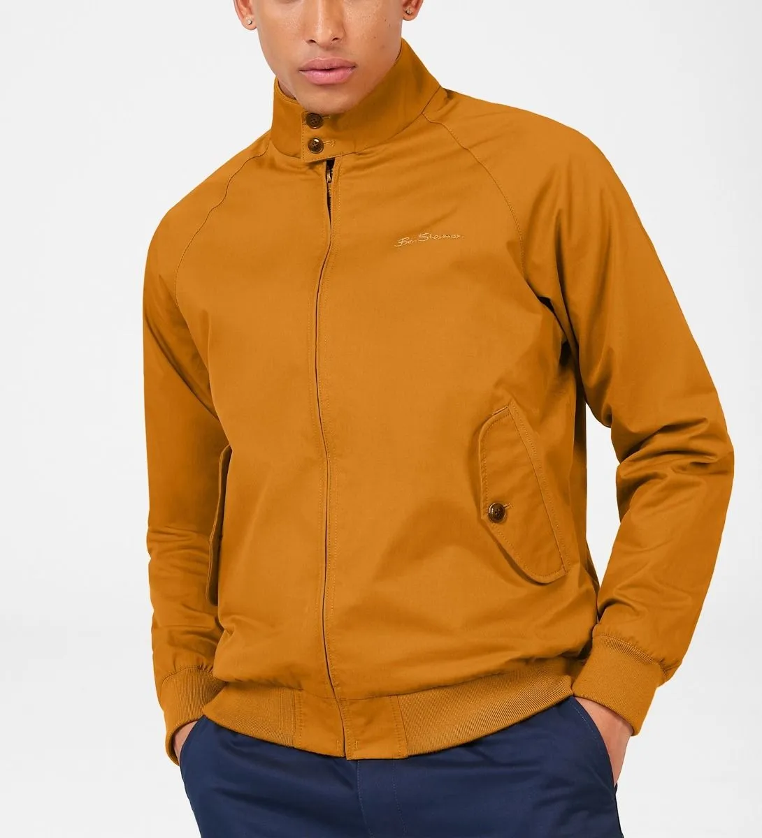 Ben Sherman Signature Casual Harrington Jacket Mustard