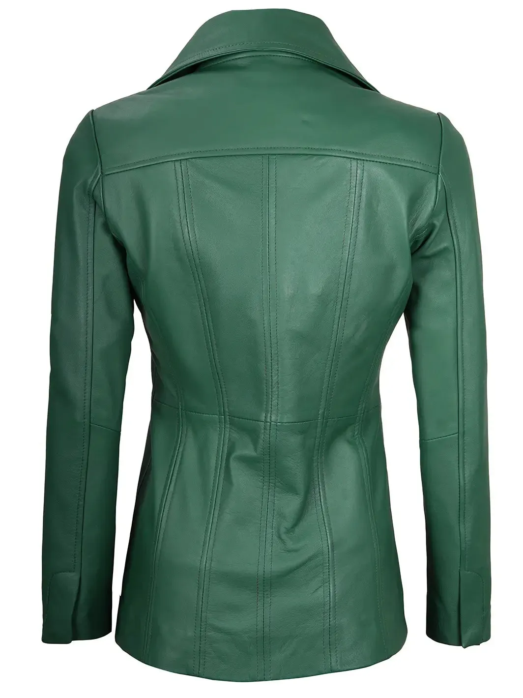 Bitonto Green Leather Blazer