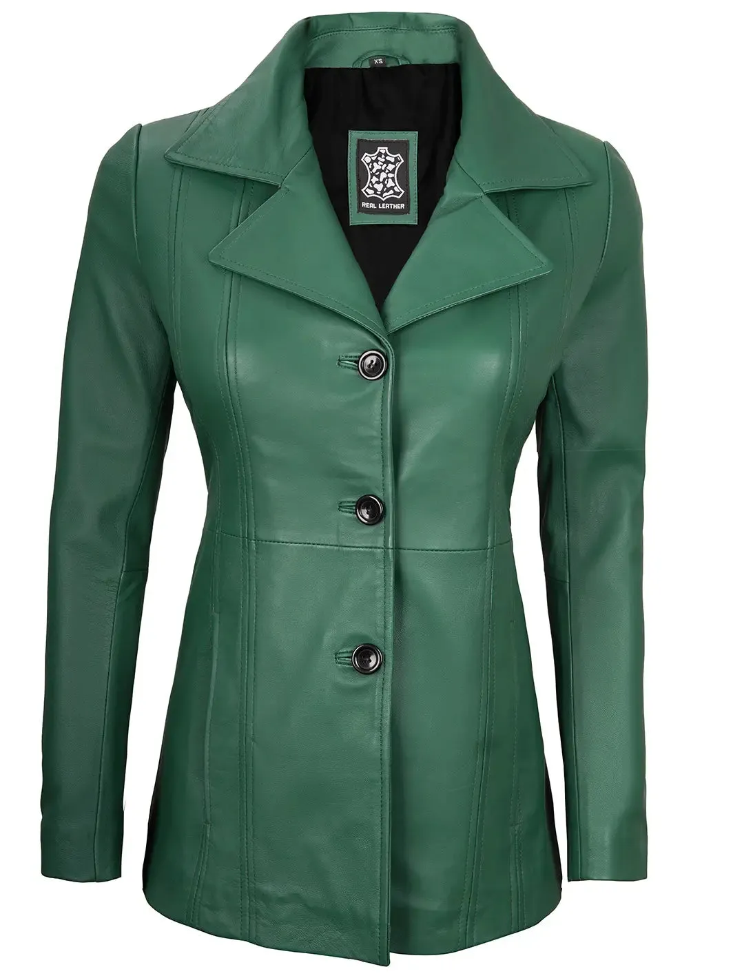 Bitonto Green Leather Blazer