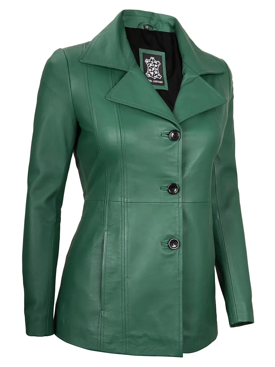 Bitonto Green Leather Blazer