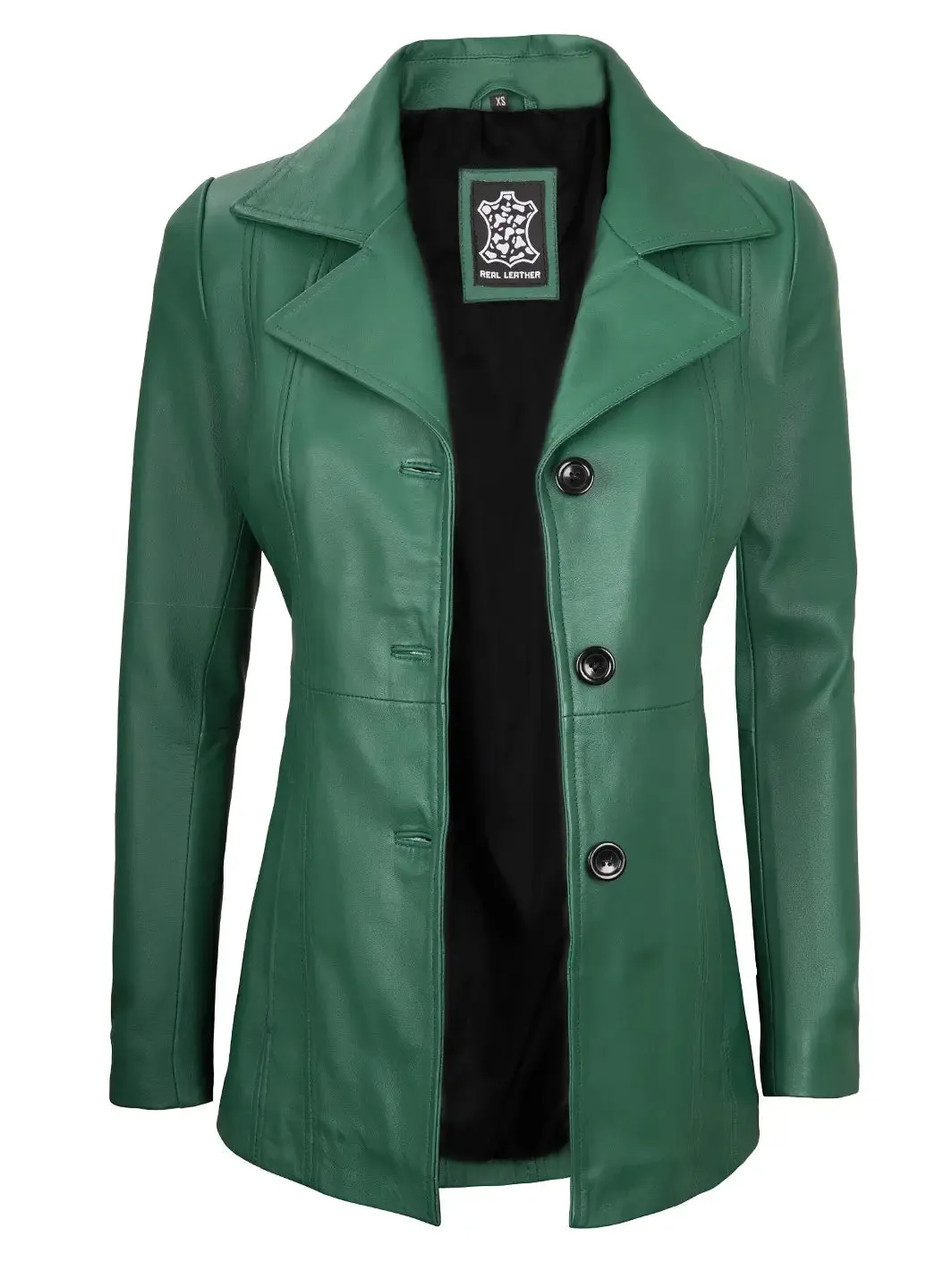 Bitonto Green Leather Blazer