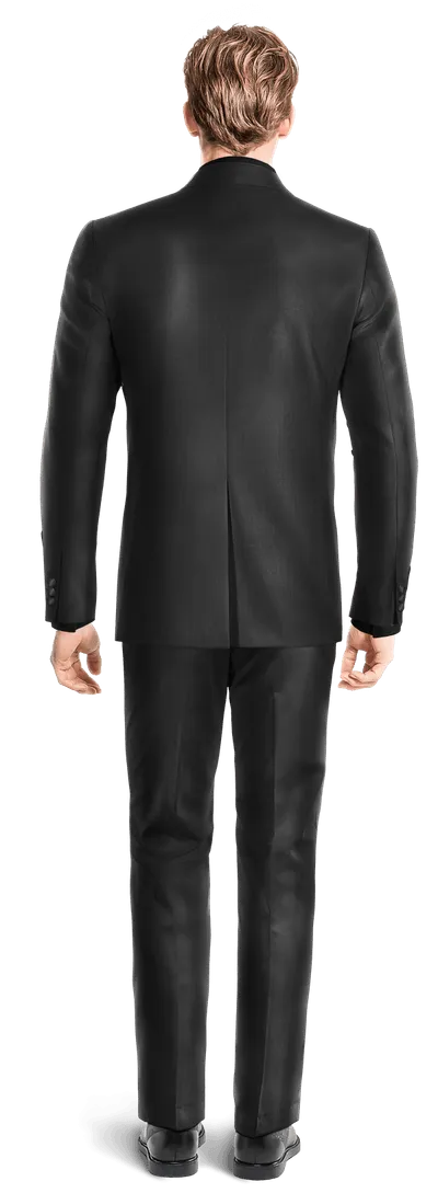 Black essential shimmer Tuxedo with pocket square &