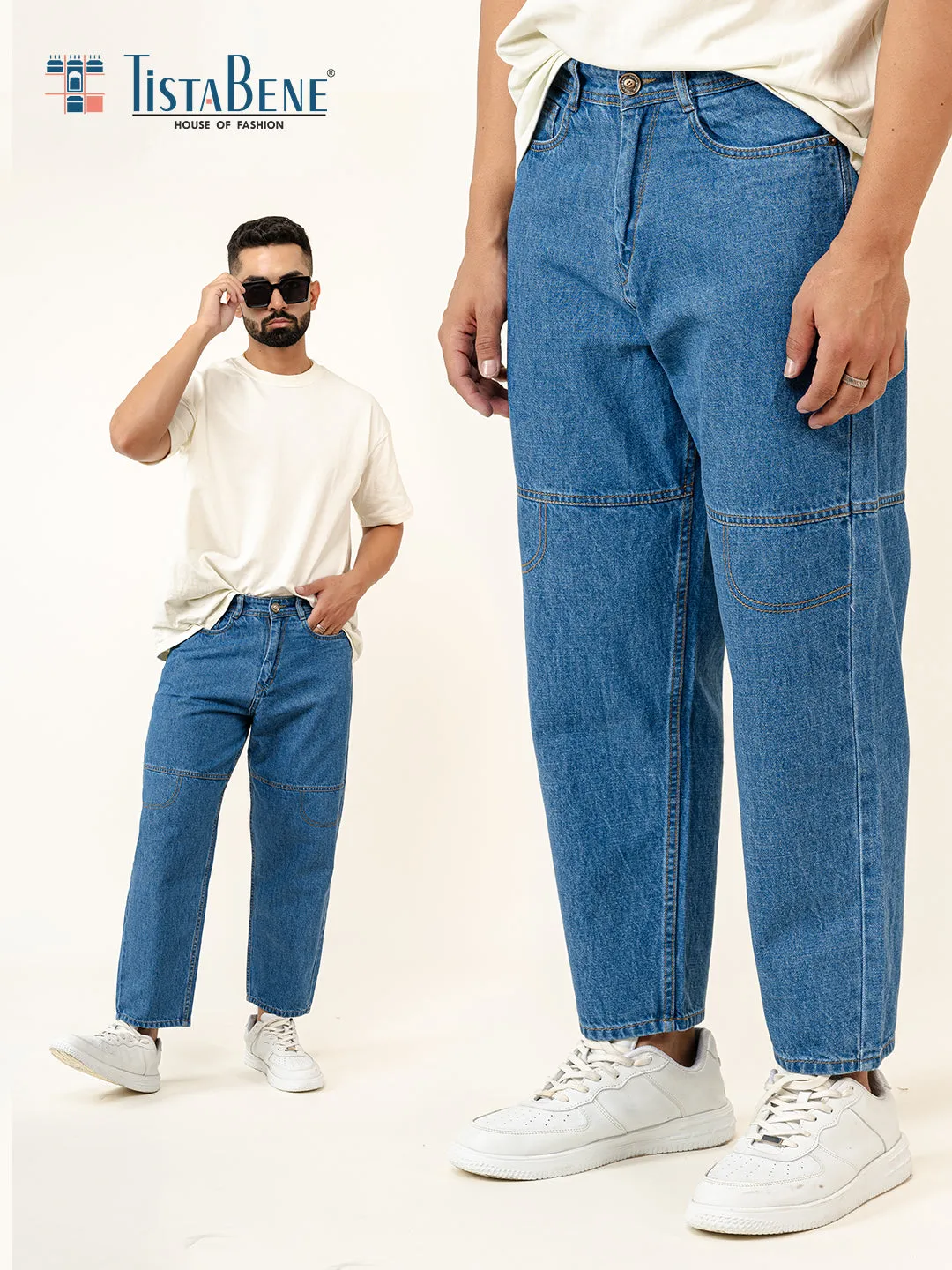 Blue Baggy Fit Denim Jeans