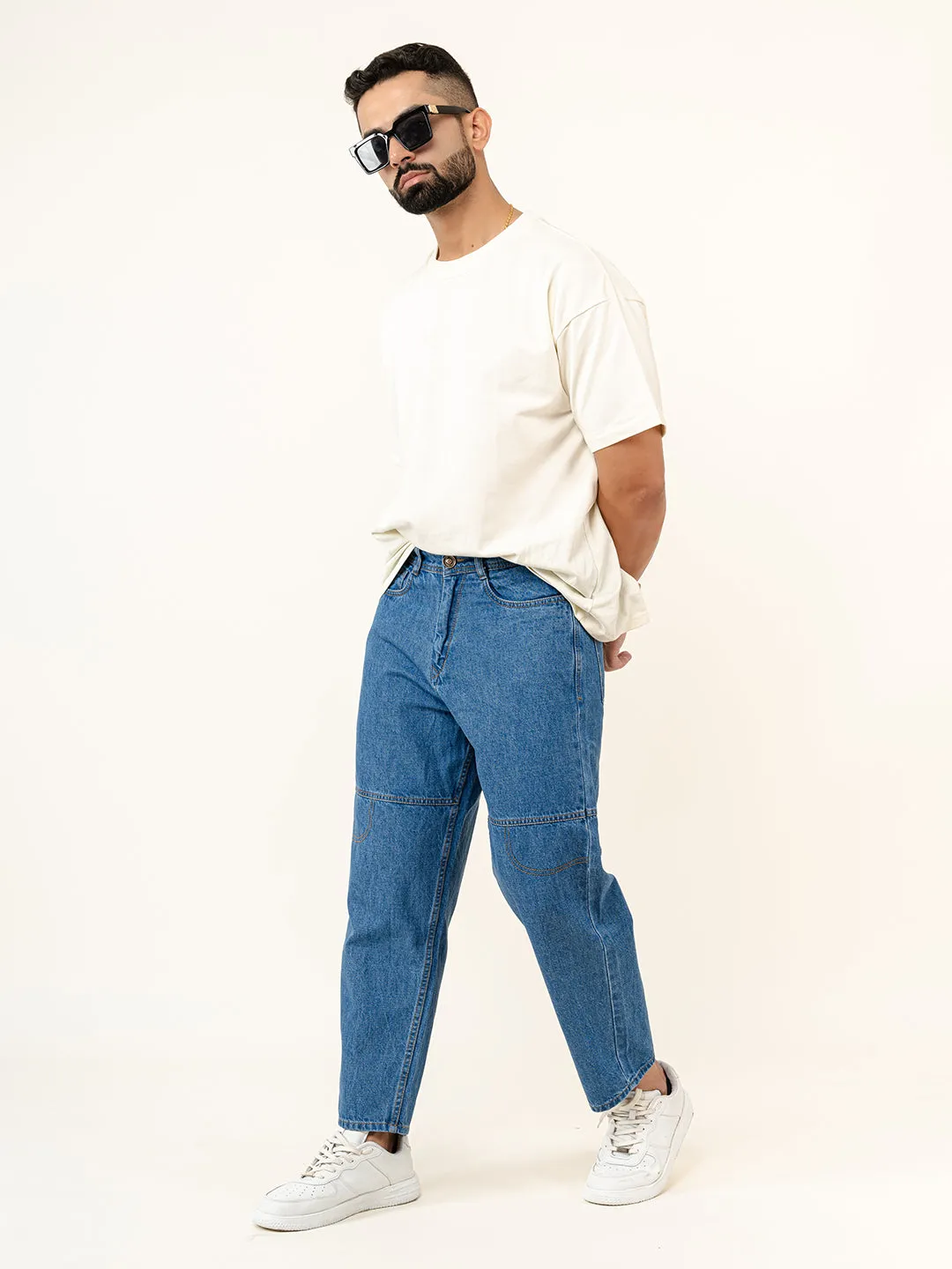 Blue Baggy Fit Denim Jeans