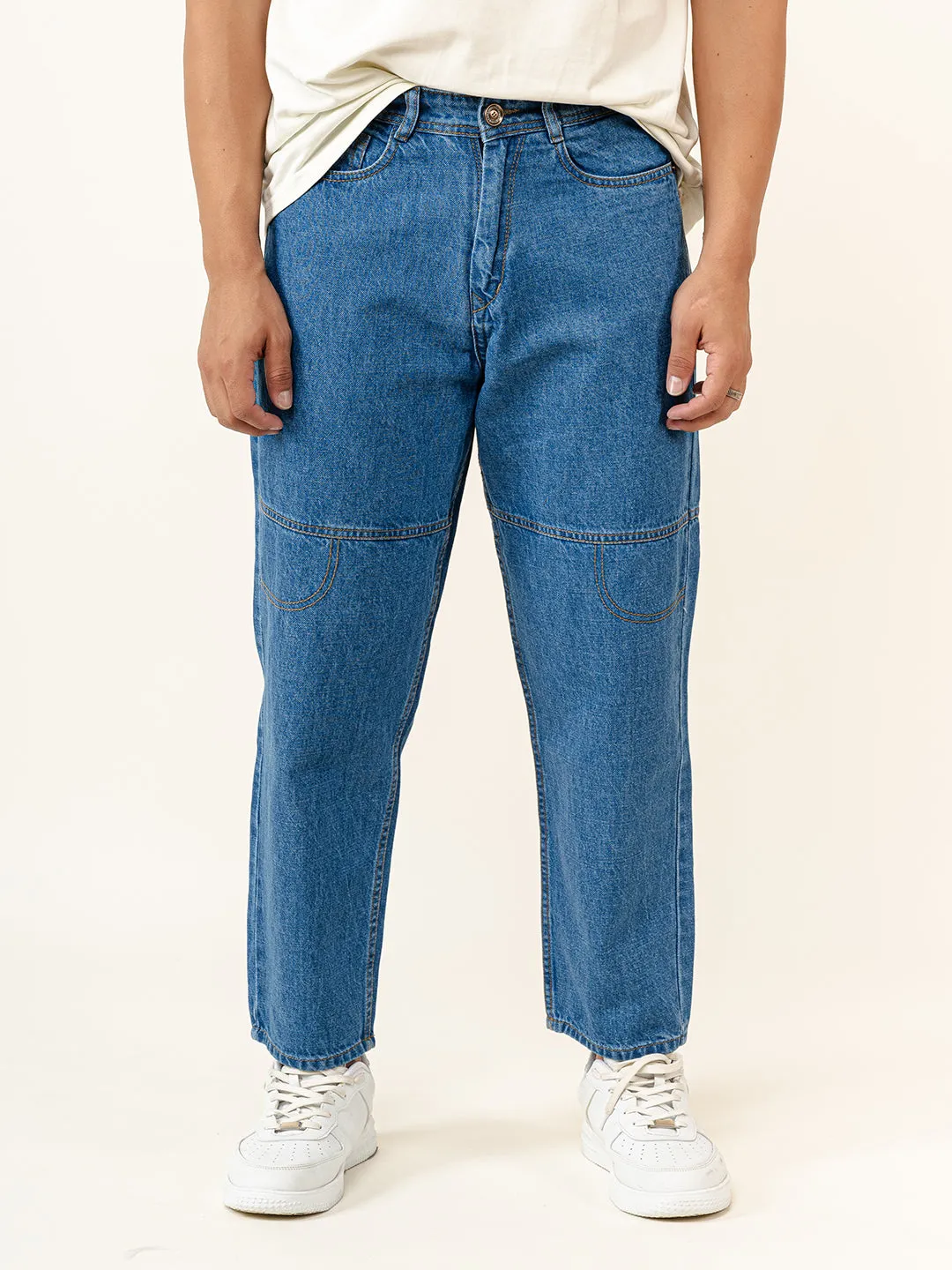 Blue Baggy Fit Denim Jeans