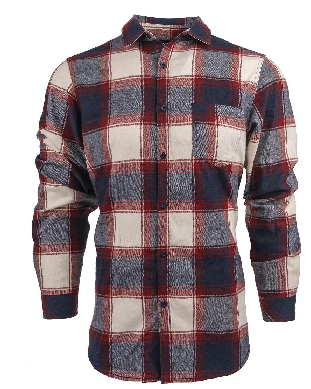 Burnside Clothing 8212 Open Pocket Long Sleeve Flannel Shirt SKU: 8212