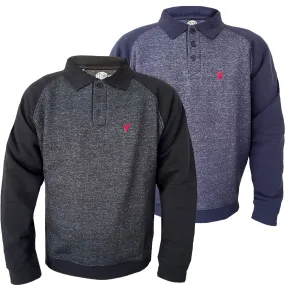 Buy Carabou Long Sleeve Polo Sweatshirt - Fast UK Delivery | Insight Clothing