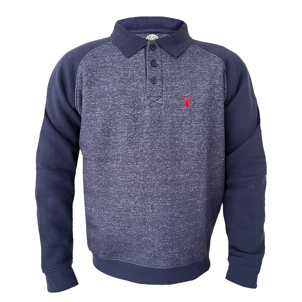 Buy Carabou Long Sleeve Polo Sweatshirt - Fast UK Delivery | Insight Clothing