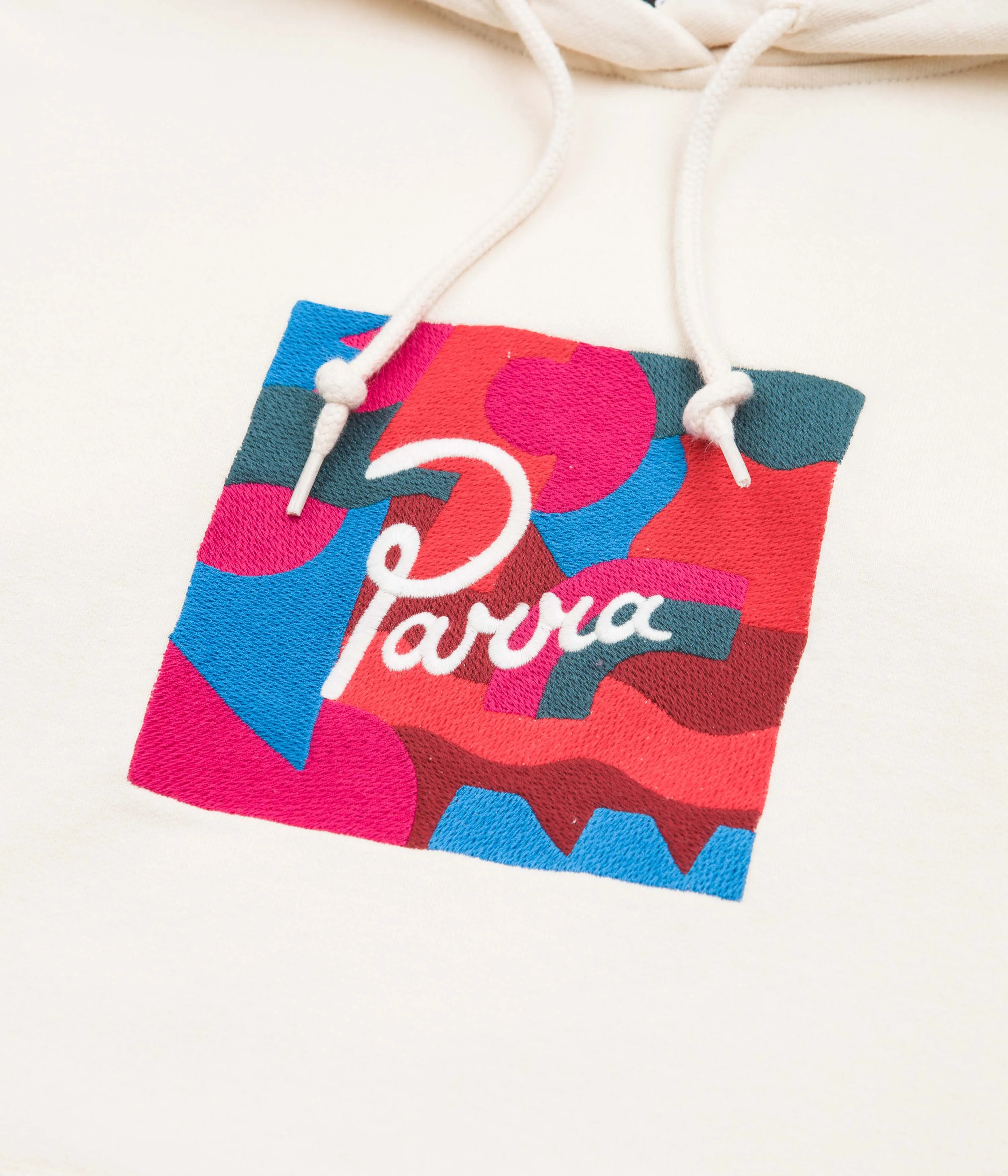 by Parra Abstract Shapes Hoodie - White