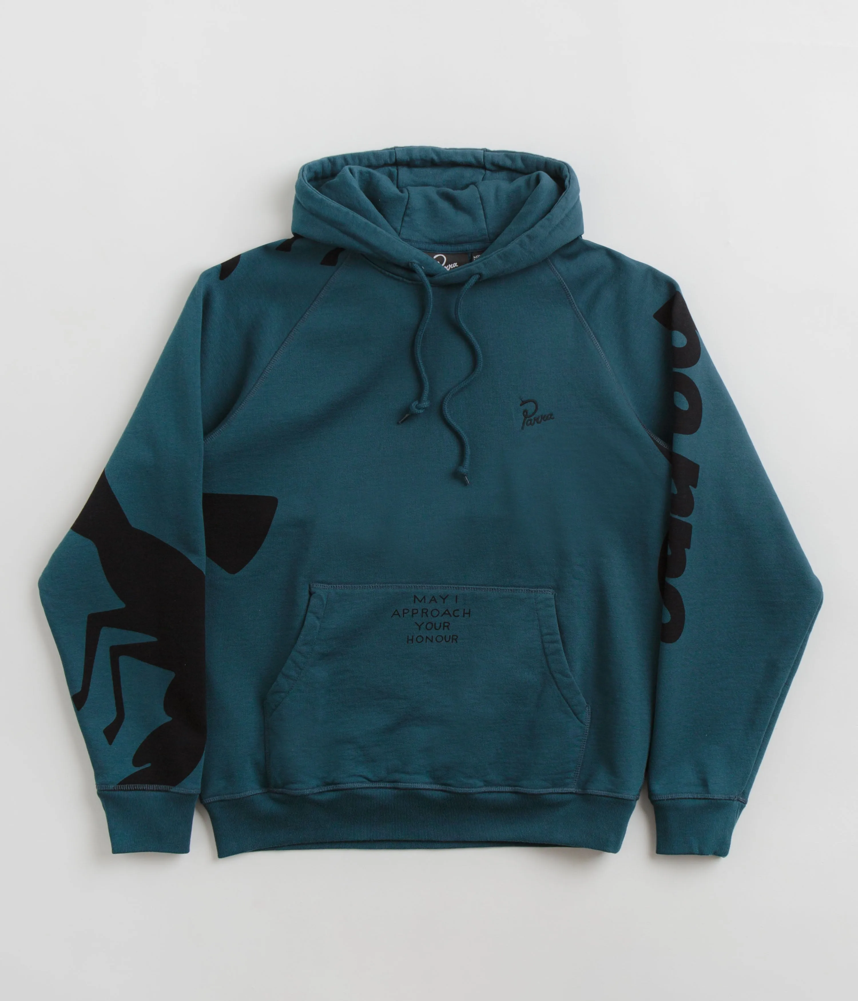 by Parra Clipped Wings Hoodie - Deep Sea Green