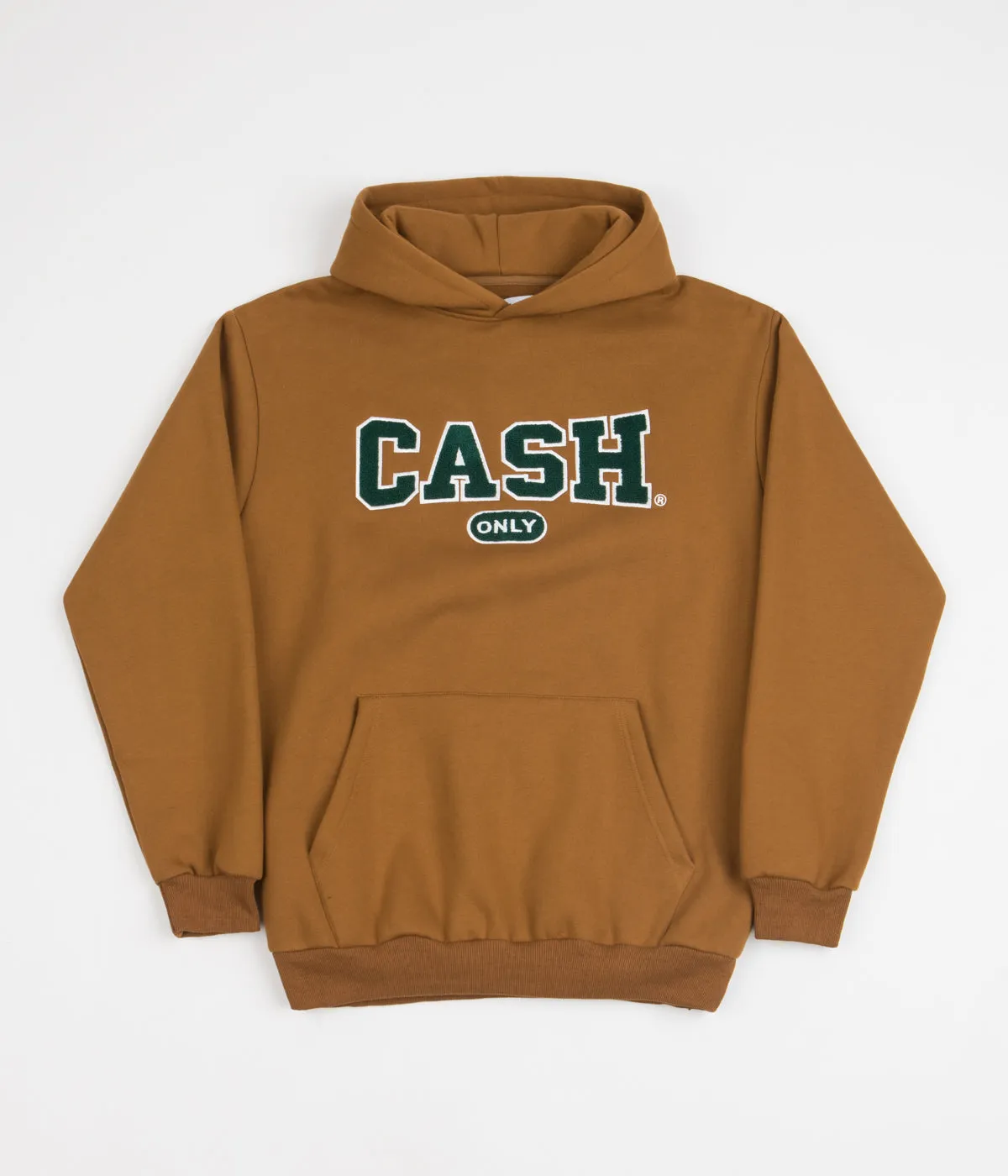 Cash Only College Chenille Hoodie - Brown