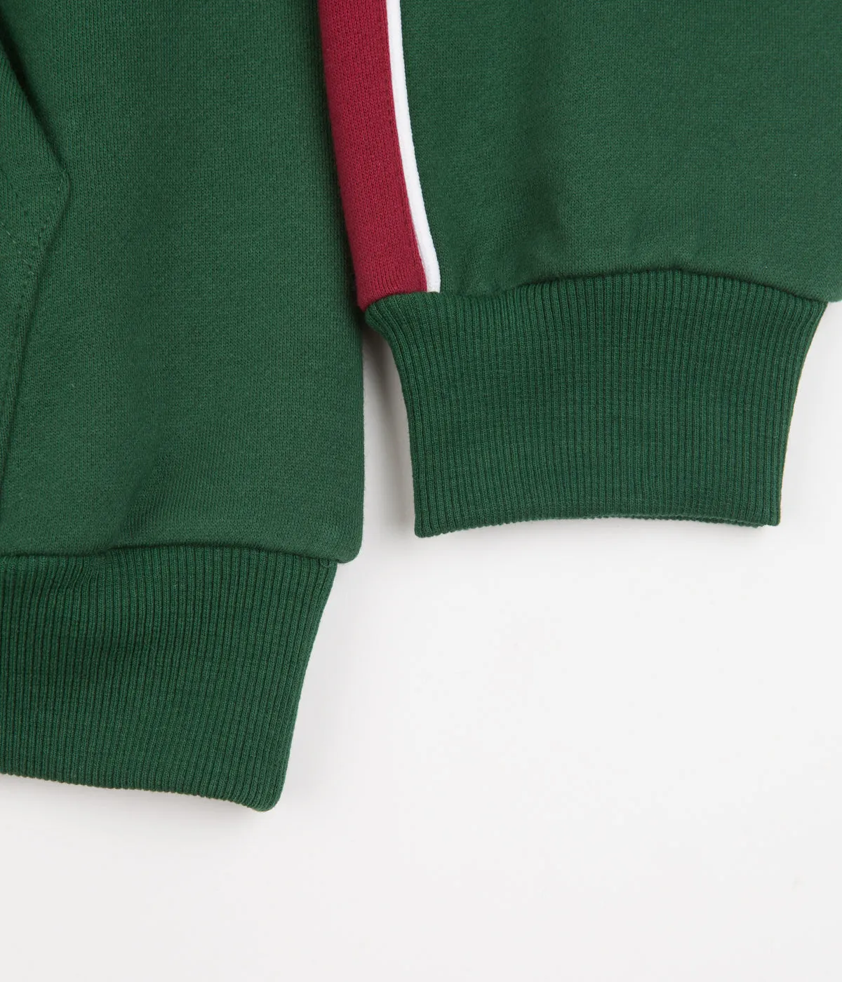 Cash Only Panel Hoodie - Forest Green / Burgundy