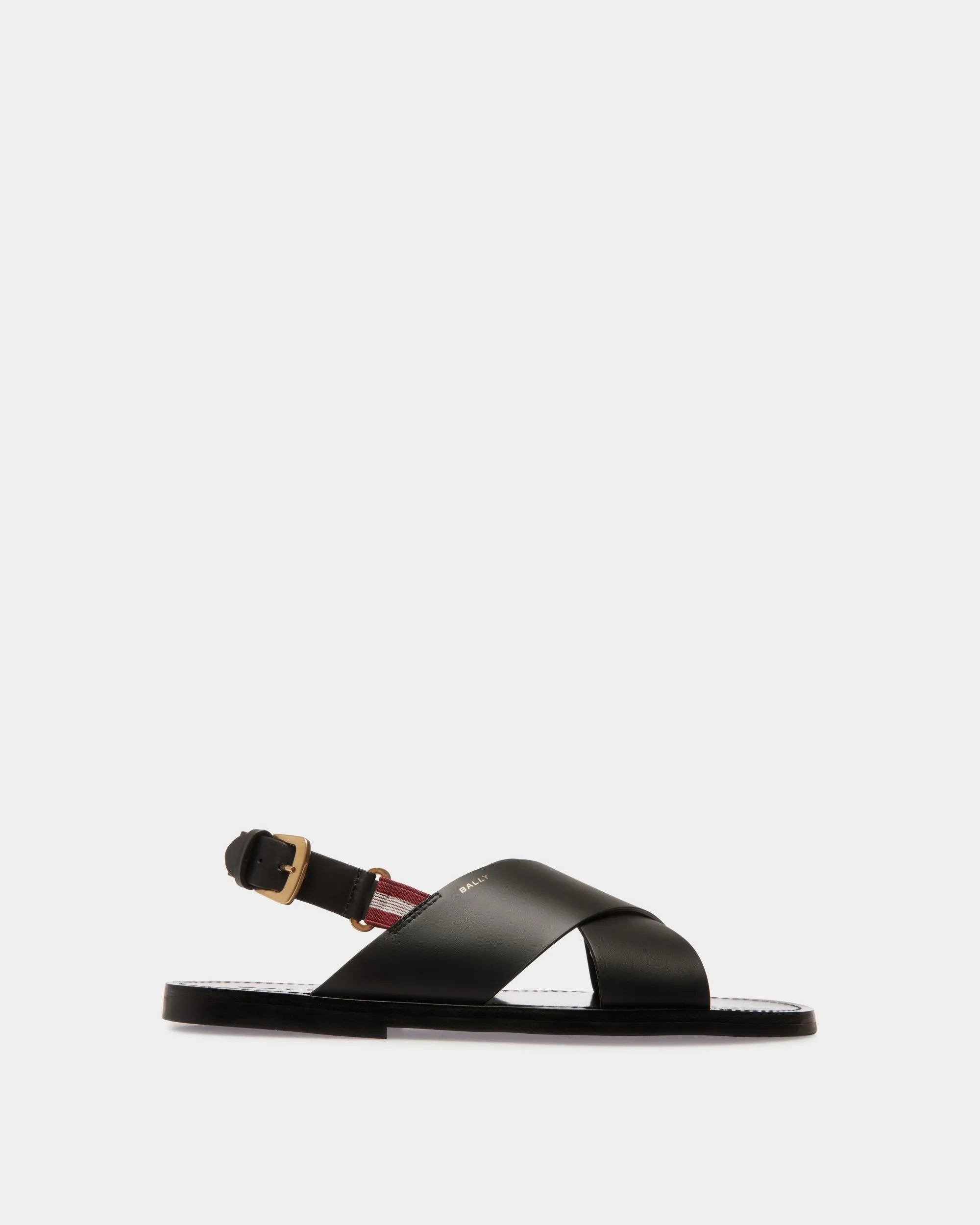 Chateau Sandal in Black Leather 