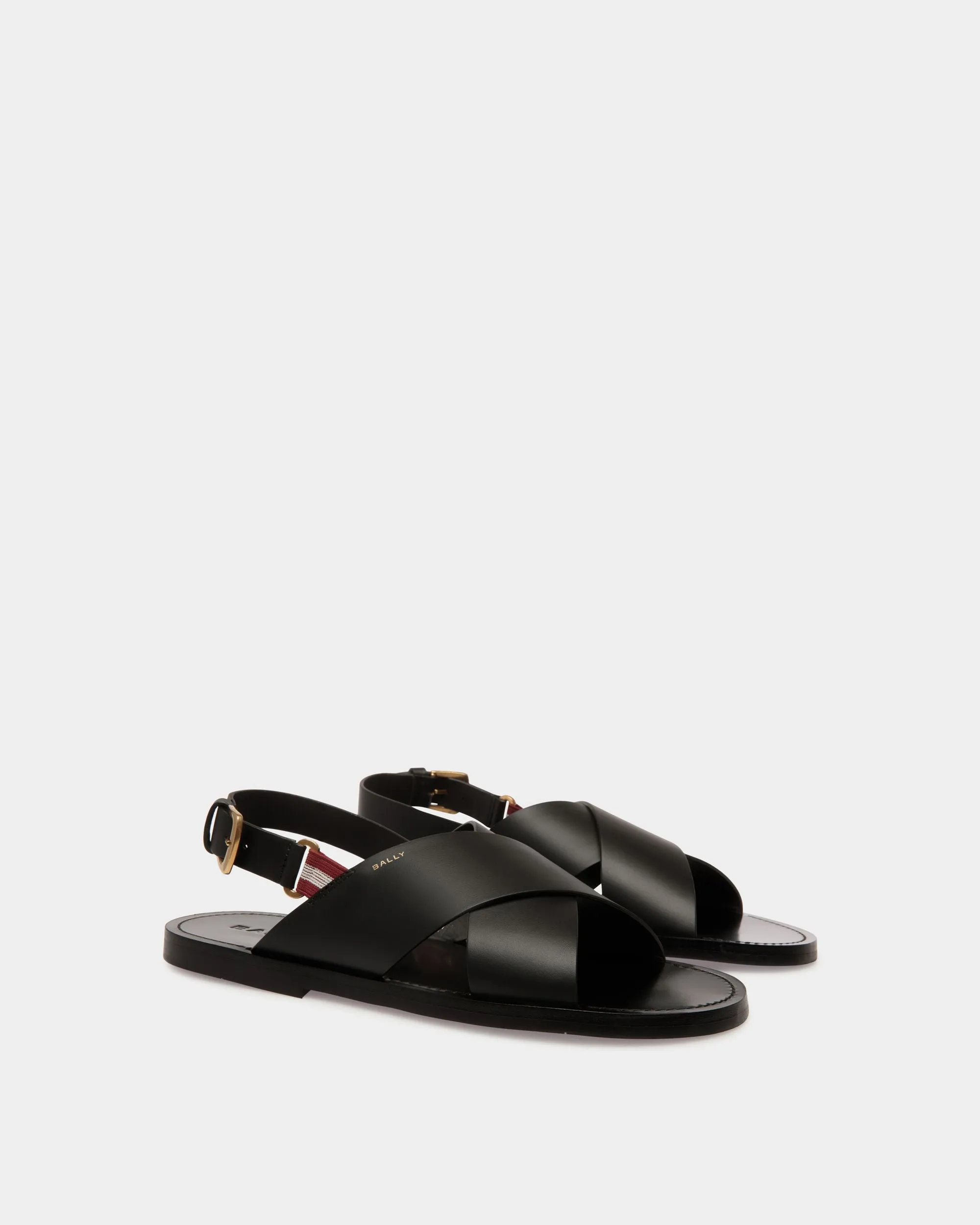 Chateau Sandal in Black Leather 