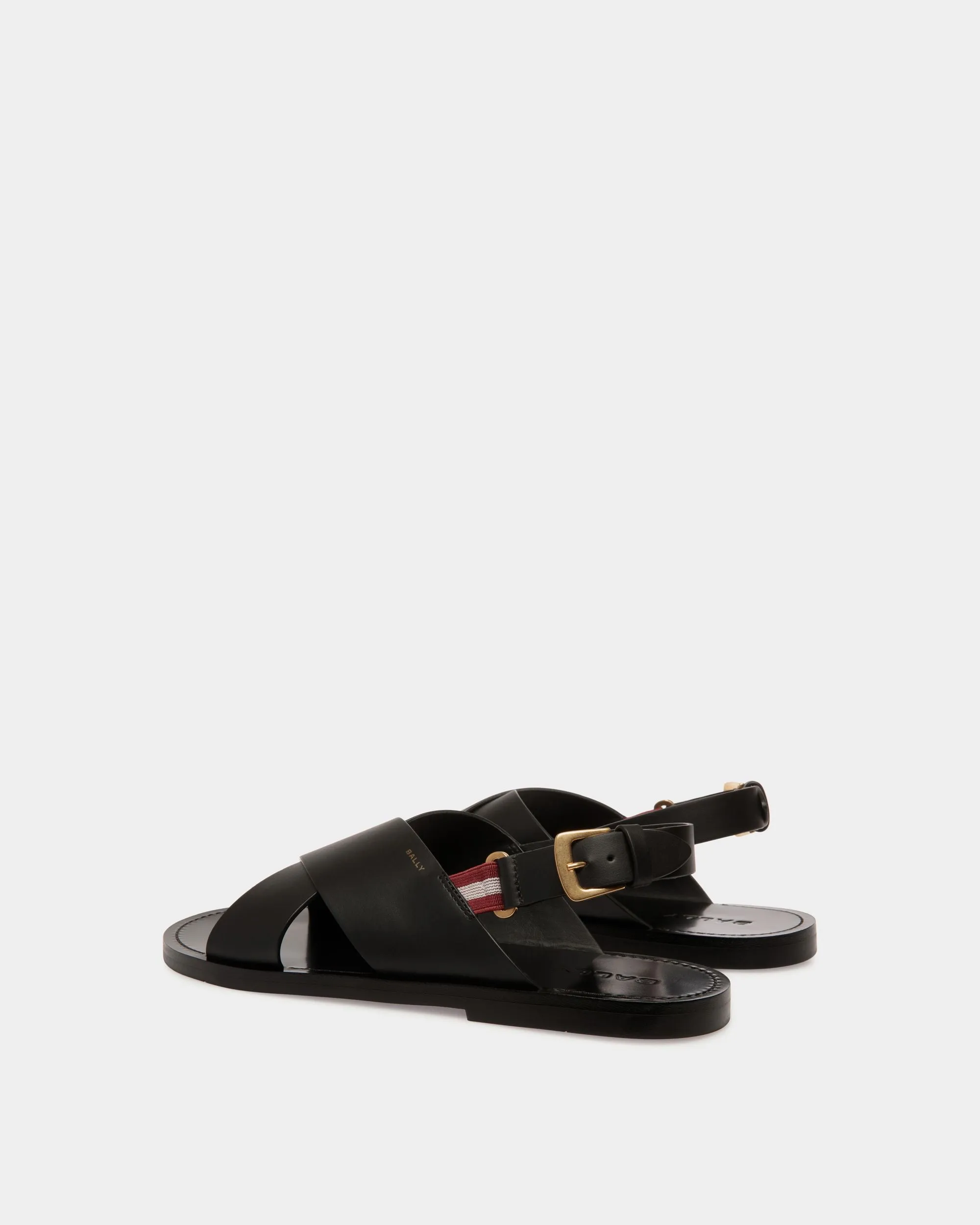 Chateau Sandal in Black Leather 