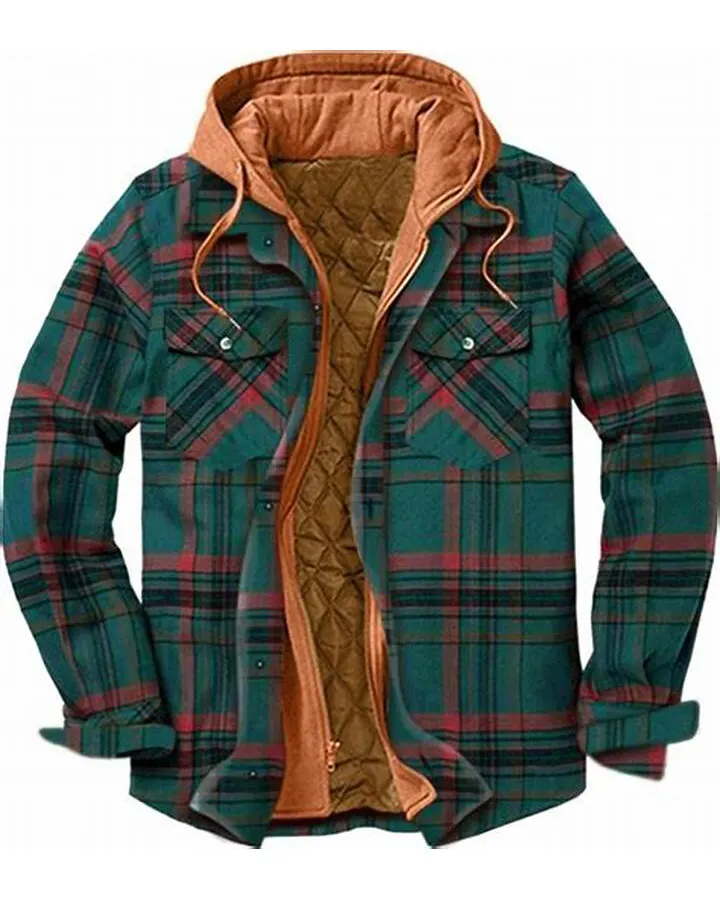 Christmas Check Hooded Jacket For Sale - William Jacket