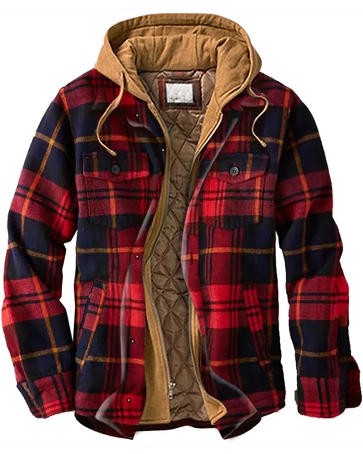 Christmas Check Hooded Jacket For Sale - William Jacket