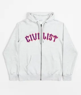 Civilist Spike Zip Hoodie - Heather Grey