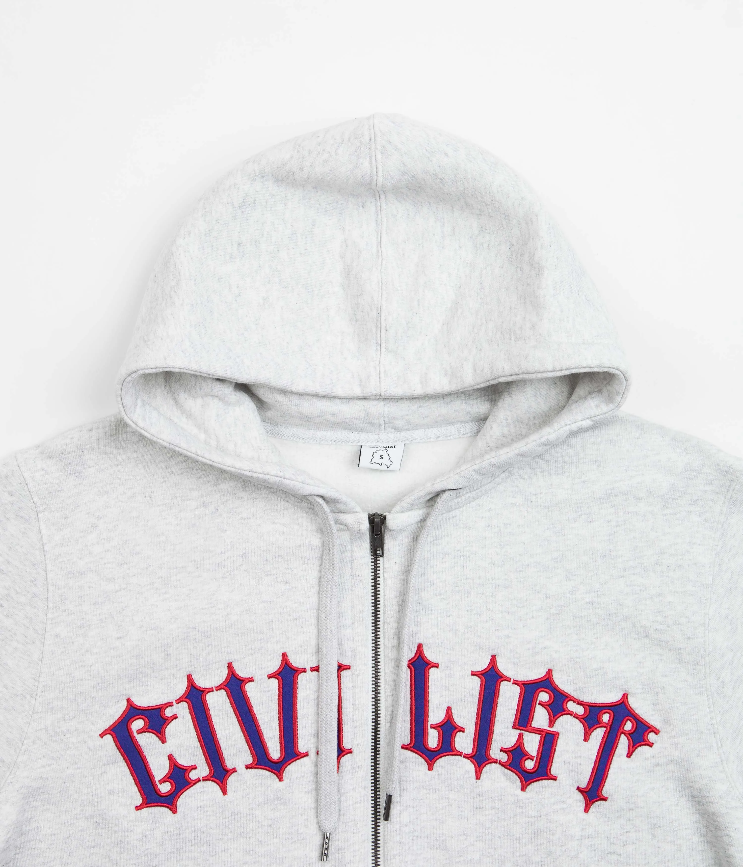 Civilist Spike Zip Hoodie - Heather Grey