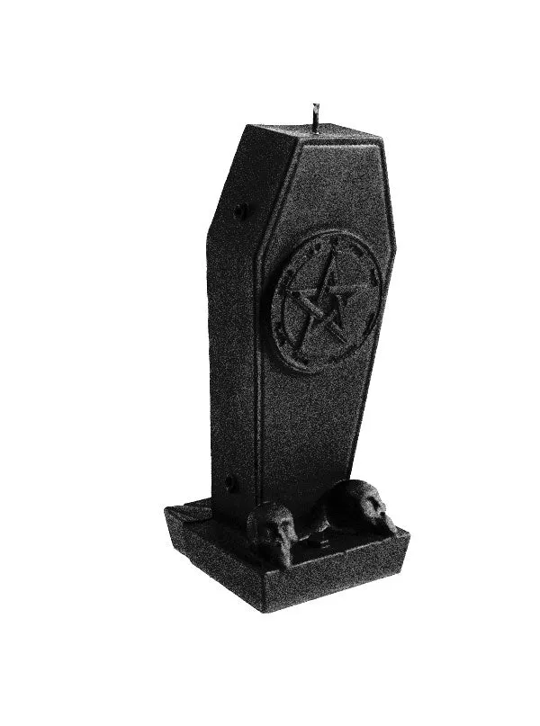 Coffin With Pentagram Candle