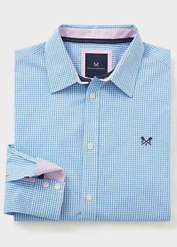 Crew Clothing Company Crew Neck Classic Micro Gingham Shirt | Grattan