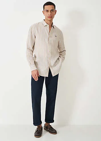 Crew Clothing Company Miles Stripe Linen Shirt | Grattan