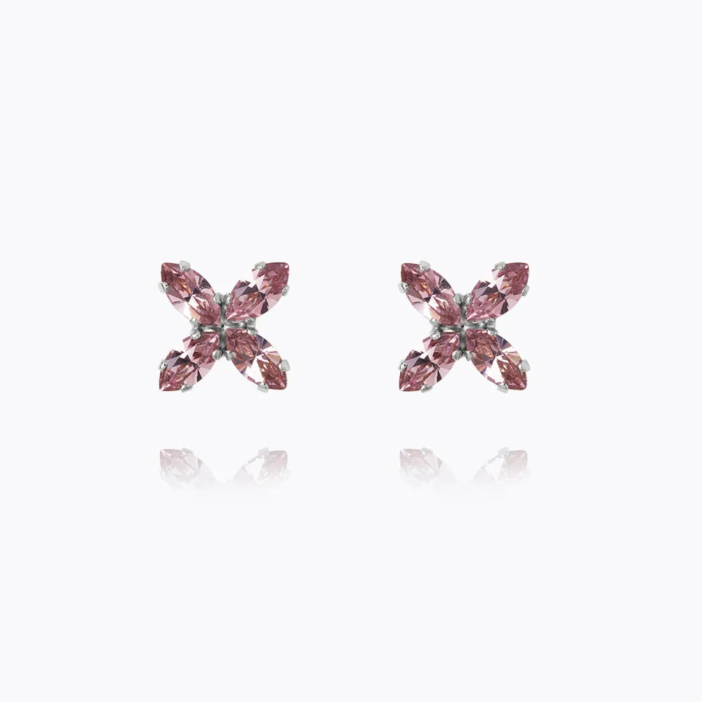 Crystal Star Earrings / Light Amethyst