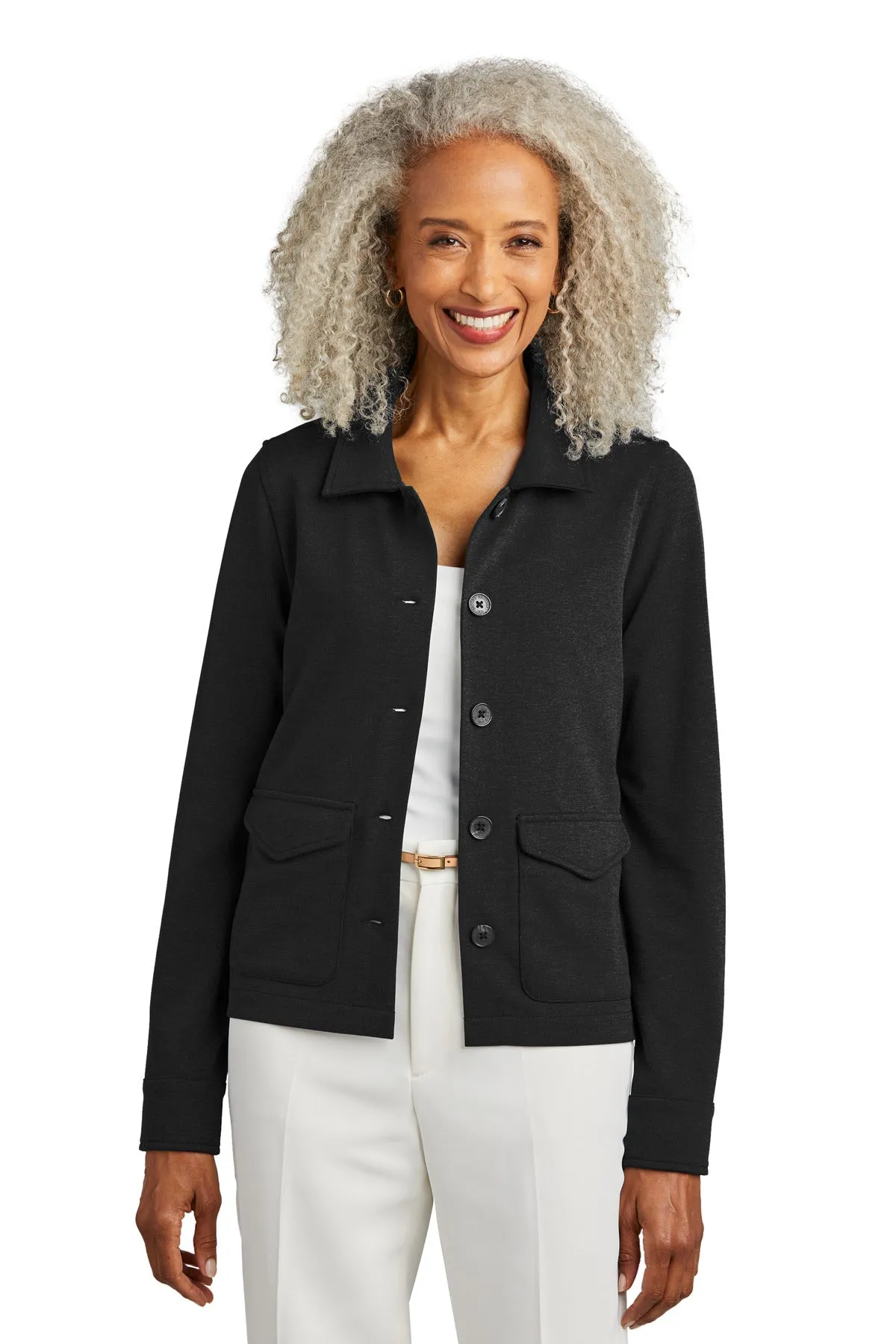 Custom Embroidered - Brooks Brothers Women's Mid-Layer Stretch Button Jacket BB18205