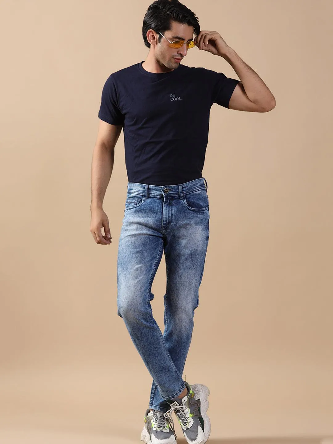 Dark Blue Denim Men's Jeans