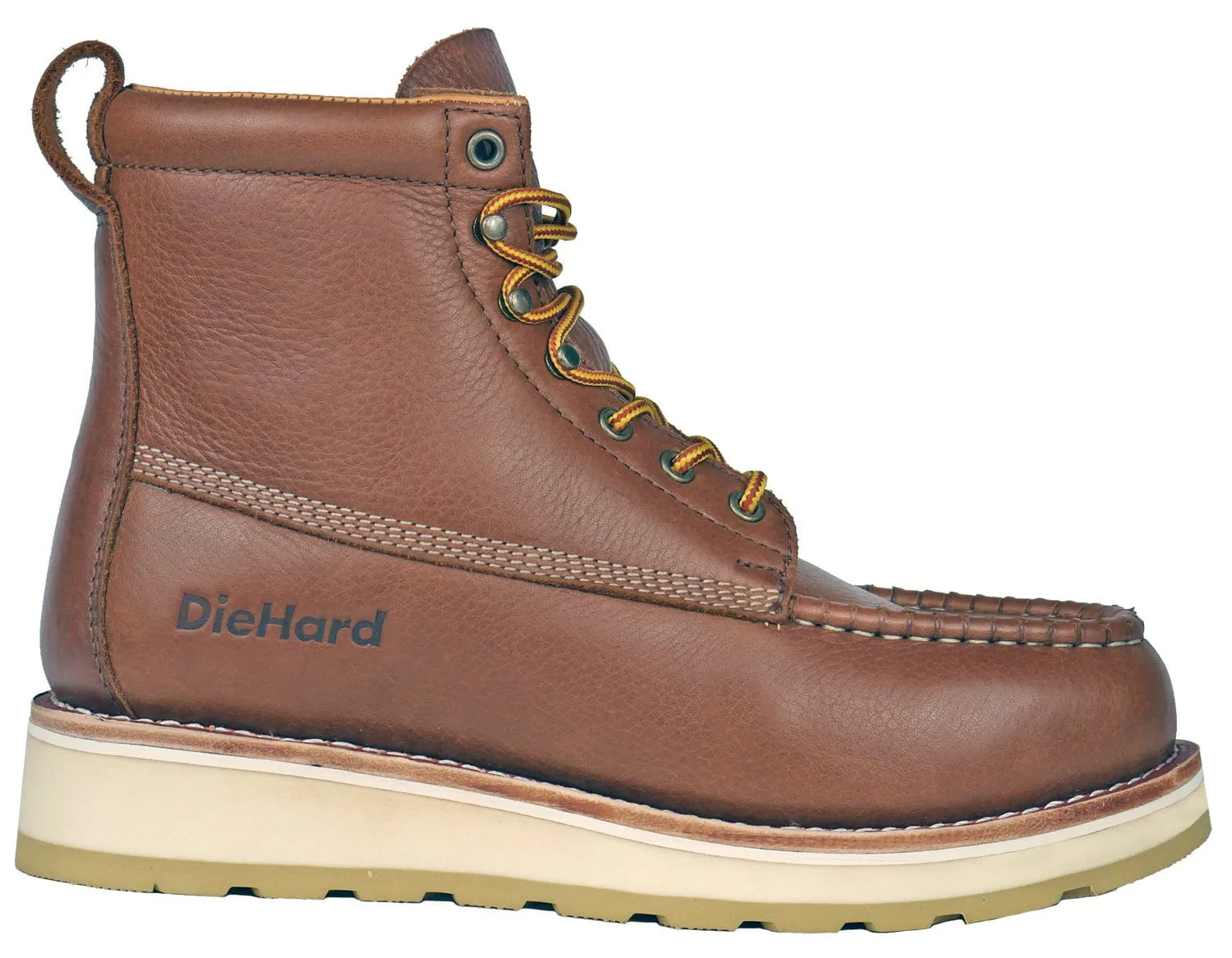 DieHard Mens Malibu Soft Toe Rust Leather Premium Tumbled Work Boots