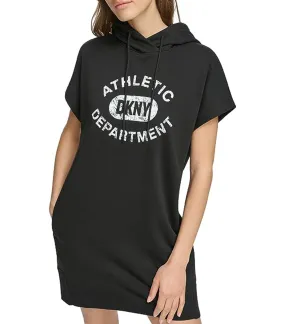 Distressed Varsity Logo Sneaker Dress Black