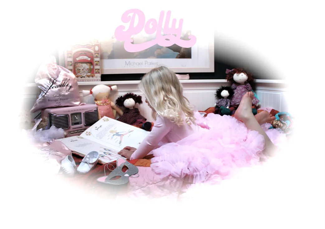 DOLLY by Le Petit Tom  SHIRLEY TEMPLE pettiskirt strawberry pink