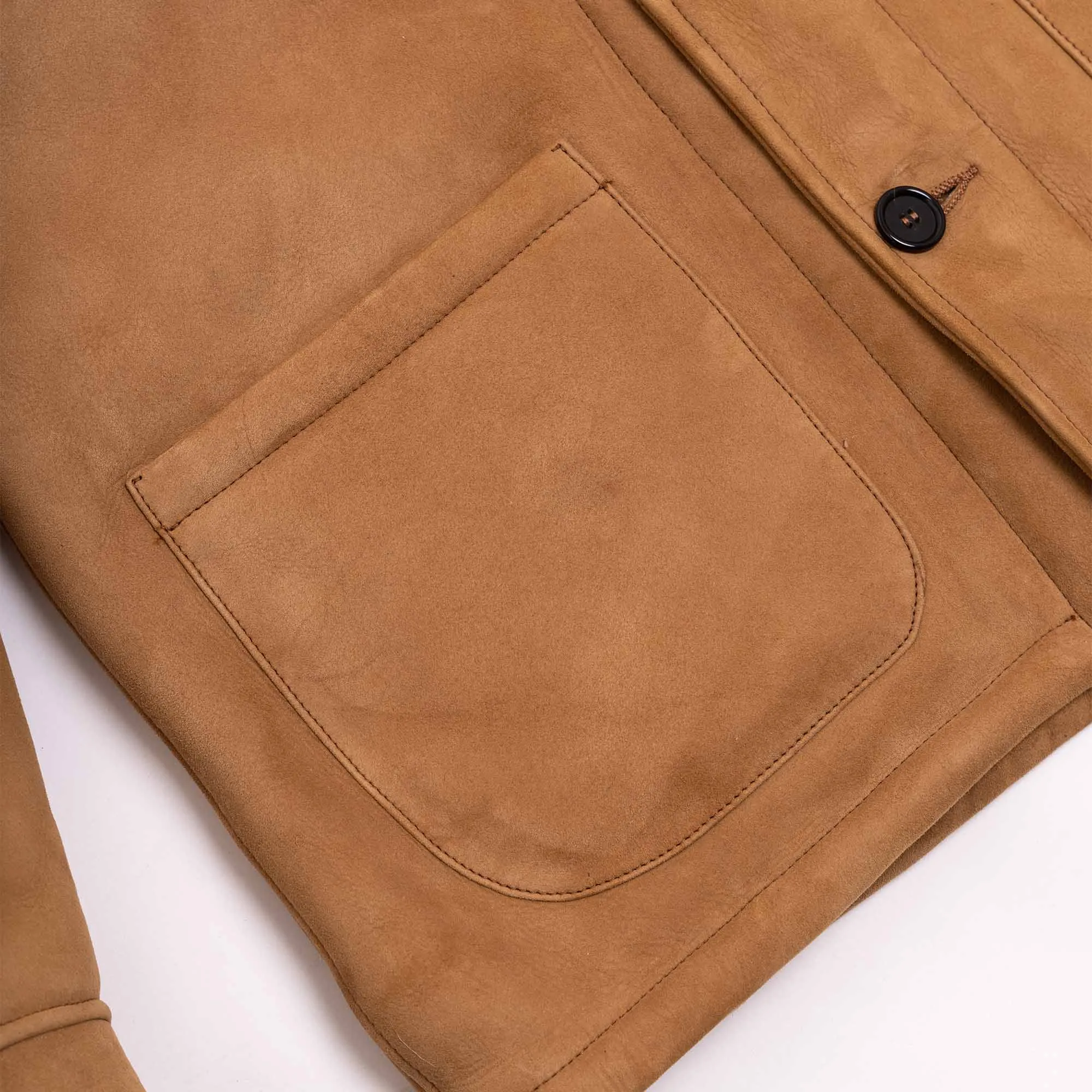 “Enzo” Sabbia Shearling Car Coat - Shangri-la Heritage