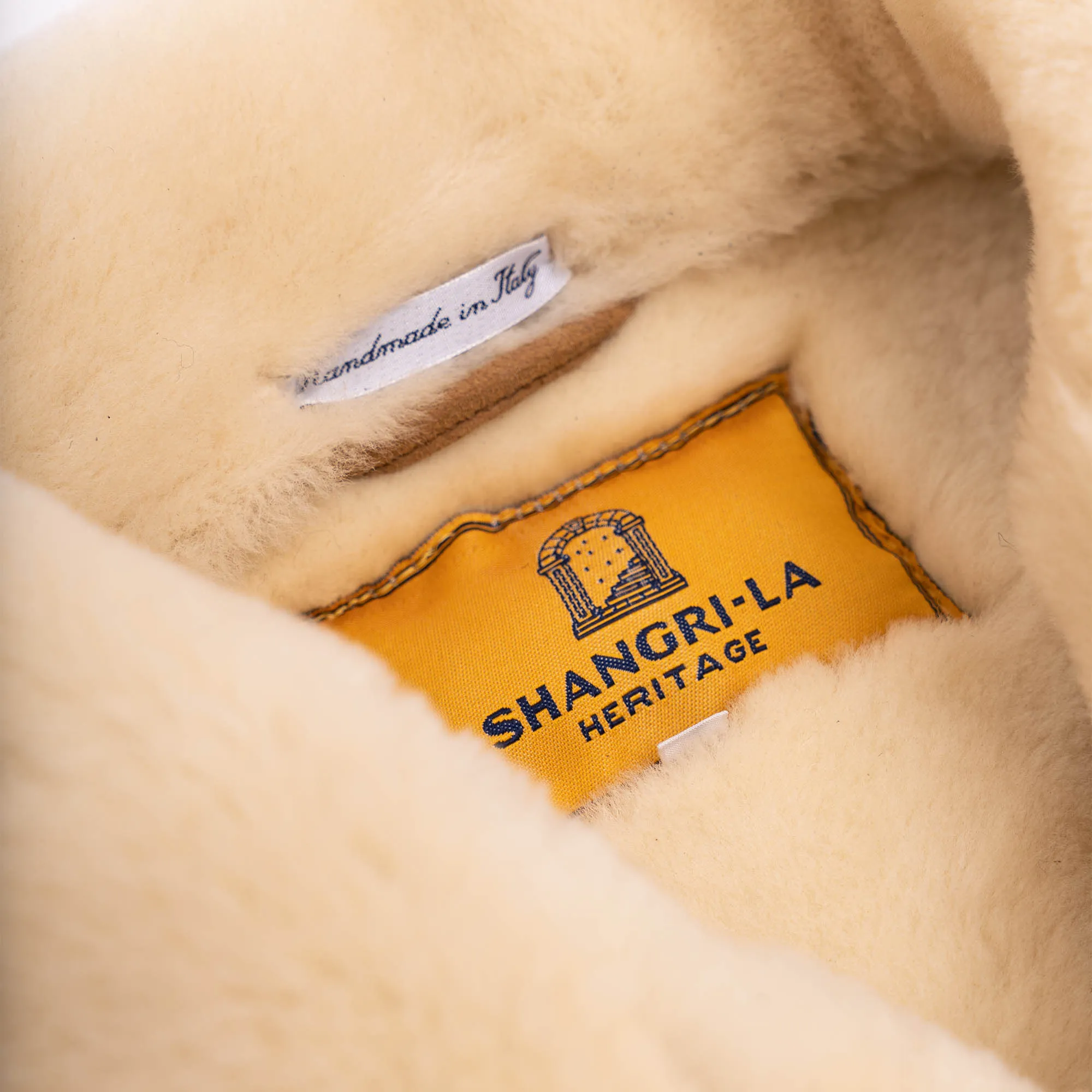 “Enzo” Sabbia Shearling Car Coat - Shangri-la Heritage