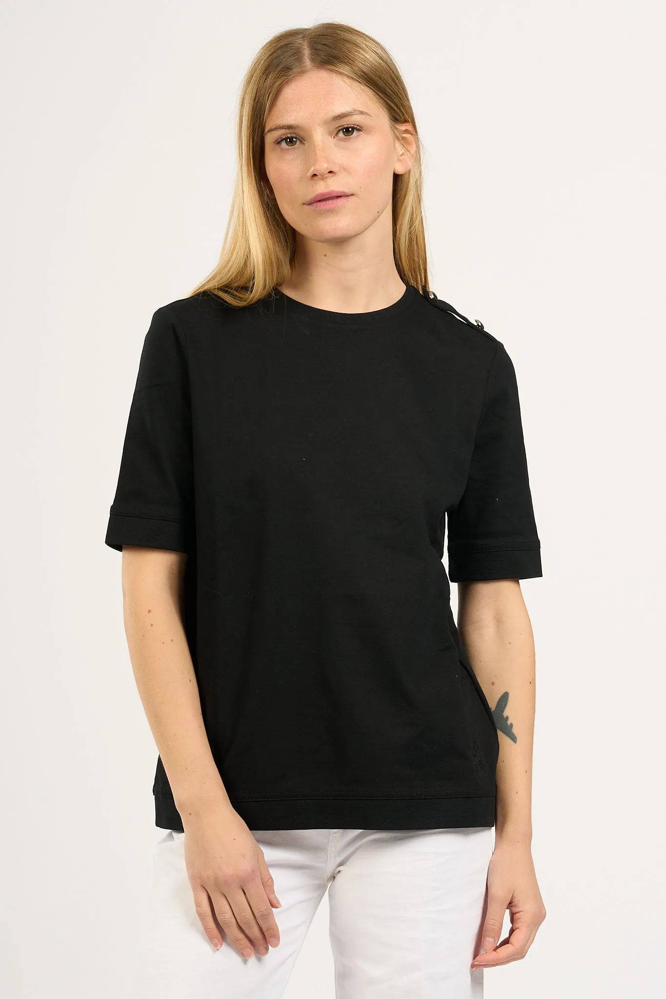 Fay T-shirt Manica Corta Nero Donna