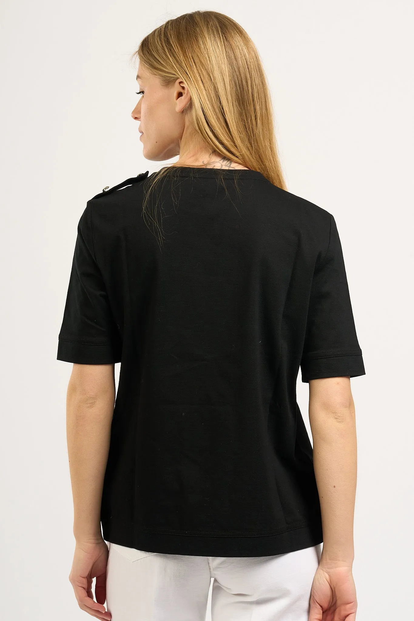 Fay T-shirt Manica Corta Nero Donna