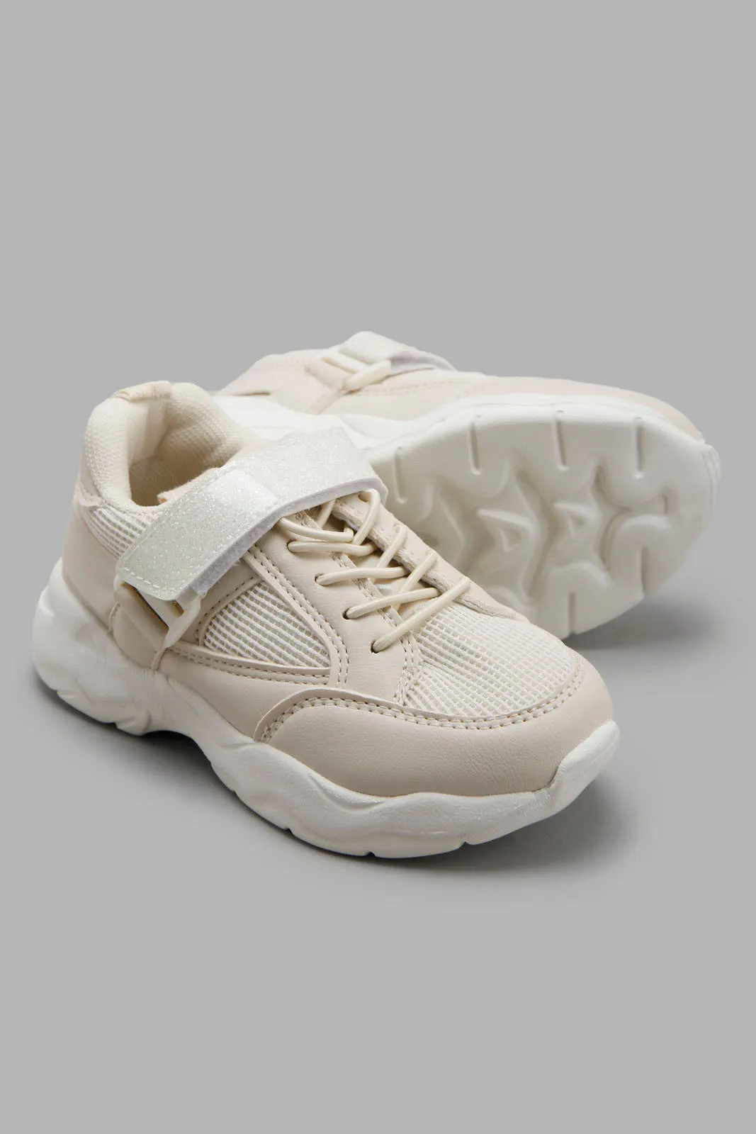 Girls Ivory Chunky Sneaker